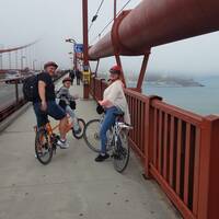 Fietsen over de Golden Gate brug