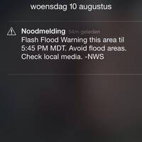 Flash Flood Warning Zion 10 aug 2016