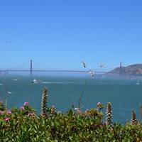 Golden Gate Bridge vanaf Alcatraz