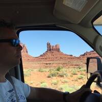Onderweg van Monument Valley naar Moab