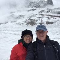 Wandelen op Athabasca gletsjer