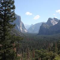 Uitzicht over de Yosemite vallei