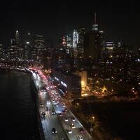 Avond, vanaf Manhattan bridge