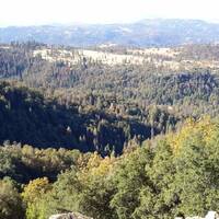 Uitzicht onderweg naar de entree van het Sequoia N.P.