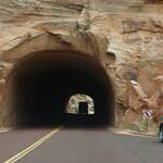 De brede tunnel in Zion.