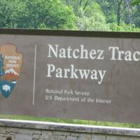 Begin van de Natchez Trace Parkway