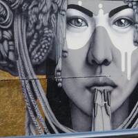 Één van de artworks ( grafitty) in miami
