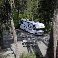 Camper op de camping in Whistler