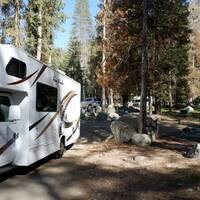 Onze camper plek op Sequoia 