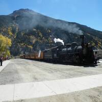 dit is de stoomtrein vanuit Durango, waarmee we vier jaar geleden de rit naar Silverton hebben gemaakt.