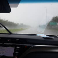 Harde regen in Fort Myers