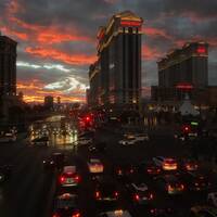 Zonsondergang in Vegas
