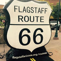 Flagstaff belanden we op route 66. 