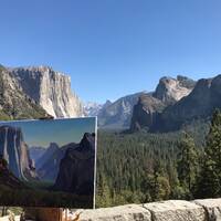Tunnelview en art Yosemite