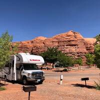 Onze camper in Monument Valley