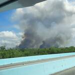 grote bosbrand bij Florida City